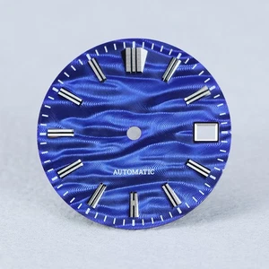 28.5mm Guilloche dial Water ripple NH35//NH36 movement NO lume Customized logo - Picture 1 of 7