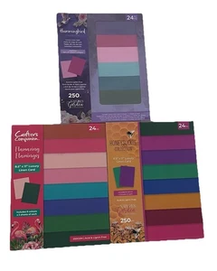 Lot of 3 A Crafters Companion Hummingbird/ Flamingo/ Honeysuckle Linen Cards-NEW - Picture 1 of 8