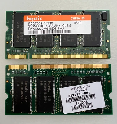 HYNIX 512 MB LAPTOP RAM, 333 MHz DDR PC2700S-25330, HYMD232M646D6-J AA, 200 PIN - Image 1 of 4
