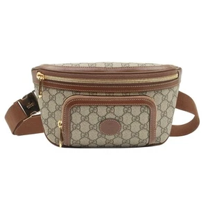 Gucci GG Supreme Canvas Braun Leder Große Hüfttasche Gürteltasche 733240 1331... - Bild 1 von 11
