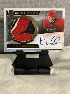 2013-14 The Cup ELIAS LINDHOLM Rookie Limited Logos Patch Autograph 09/50 Relic - Image 1 of 4