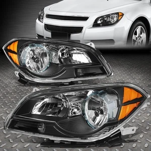 FOR 08-12 CHEVY MALIBU OE STYLE BLACK HOUSING AMBER CORNER HEADLIGHT LAMPS SET - Bild 1 von 6