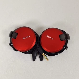Sony MDR-Q68LW Red Clip-On Wired 3.5mm Headphones - Picture 1 of 4