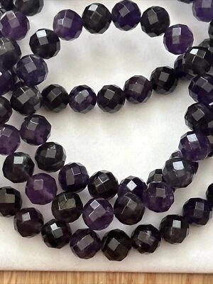 Jay King DTR 纯银 9.9 毫米紫水晶珠歌剧长度项链 36 英寸 — 第 1/4 张图片