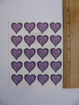 Pegatinas Creative Memories PÚRPURA CORAZONES 4" X 5" NUEVAS  Foto 1 de 2