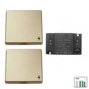 Transmisor de panel de pared RF inalámbrico de 433 MHz interruptor de control remoto receptor de relé - Imagen 1 de 23