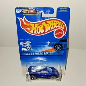 1997 Hot Wheels Blue Streak Series Speed Blaster #576 Blue w/Mirror Windows -New - Picture 1 of 3