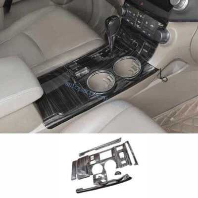 Para Toyota Highlander 2008-13 AS madera oscura grano consola central cambio de marchas moldura Foto 1 de 4