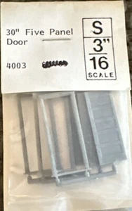 Grandt Line S Scale #4003 30” Five Panel Door - Picture 1 of 3