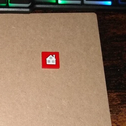 LEGO 3844 Creationary Game Part - Red House Die Tile ONLY free ship READ - Image 1 of 1