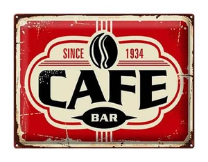 Blechschild Retro 40x30cm Cafe bar Kaffee since 1934 Metall Deko Schild tin sign - Bild 1 von 5