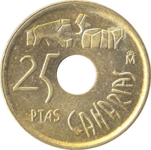 Spanien 25 Peseten Kanarische Inseln Münze KM933 1994