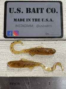 Curly Tail Minnow 2.5" Pumpkin Pepper Lot Of 40 Wham Fisheze - Picture 1 of 3