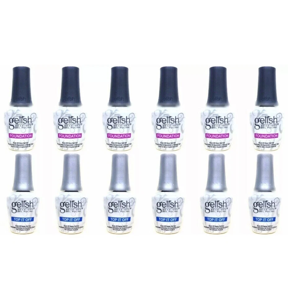 6 件套 Harmony Gelish 浸洗凝胶 - 6 底漆和 6 件上衣 0.5 盎司/15 毫升 — 第 1/1 张图片