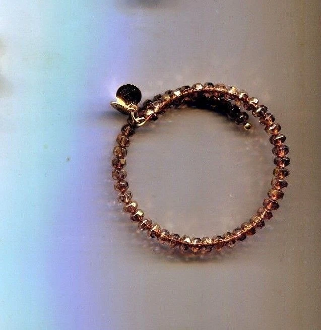 ALEX & ANI gold &  crystal wrap bracelet vintage 66 - Image 1 of 1