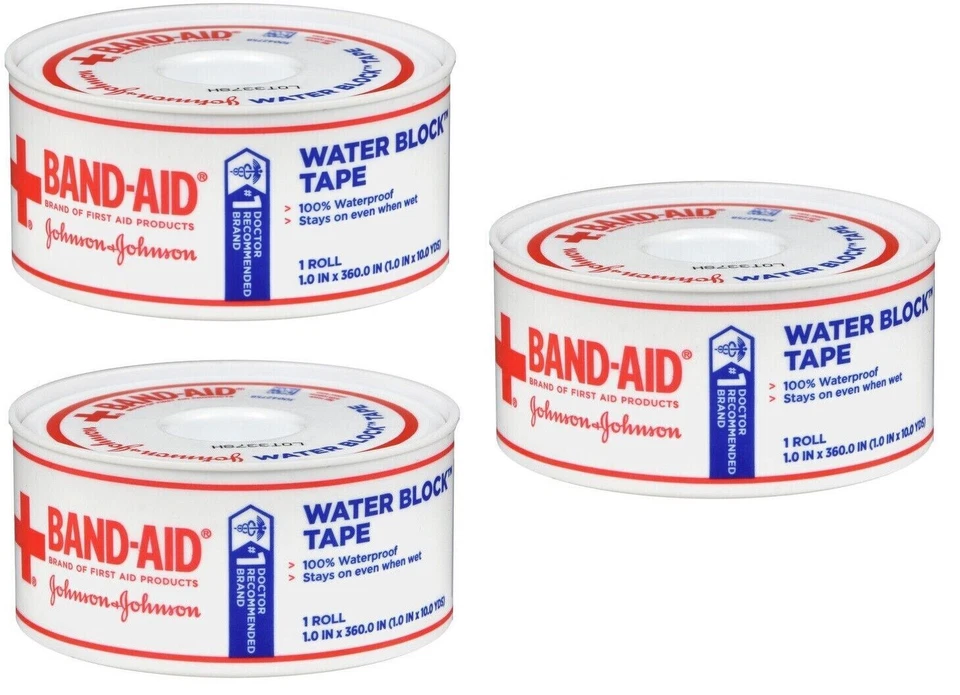 Band-Aid Heavy Duty Waterproof Tape 1 Inch x 10 Yards X **3 Packs** - Image 1 of 1