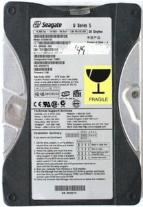 Hdd 20gb, seagate u s5 st320413a p/n: 9r4003-304 fw 3.58 - Picture 1 of 3