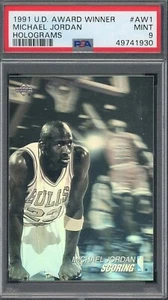 Michael Jordan 1991 Upper Deck Award Winner Holograms Basketball Card #AW1 PSA 9 - Picture 1 of 2