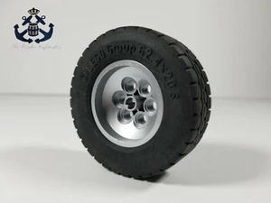 Lego Metallic Silver Wheel 32020 w/ Black Tire 32019 For Technic Tow Truck 8285 - Picture 1 of 1