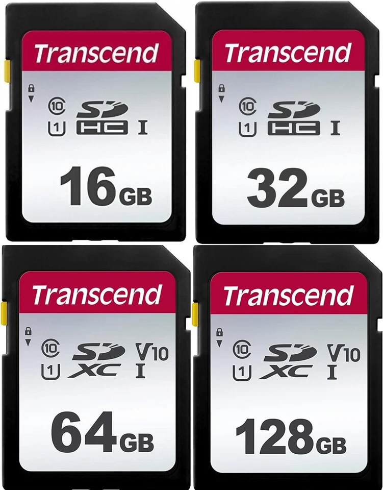 SD, SDHC, SDXC Speicherkarten Transcend Class10 - 16GB 32GB 64GB 128GB - Bild 1 von 1