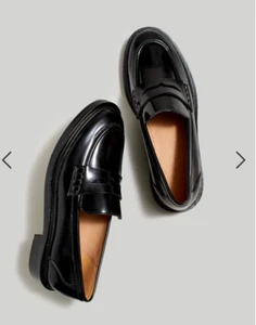 Madewell $158 Womens The Vernon Loafer in Black Leather Size 6.5 NM083 NEW - Picture 1 of 8