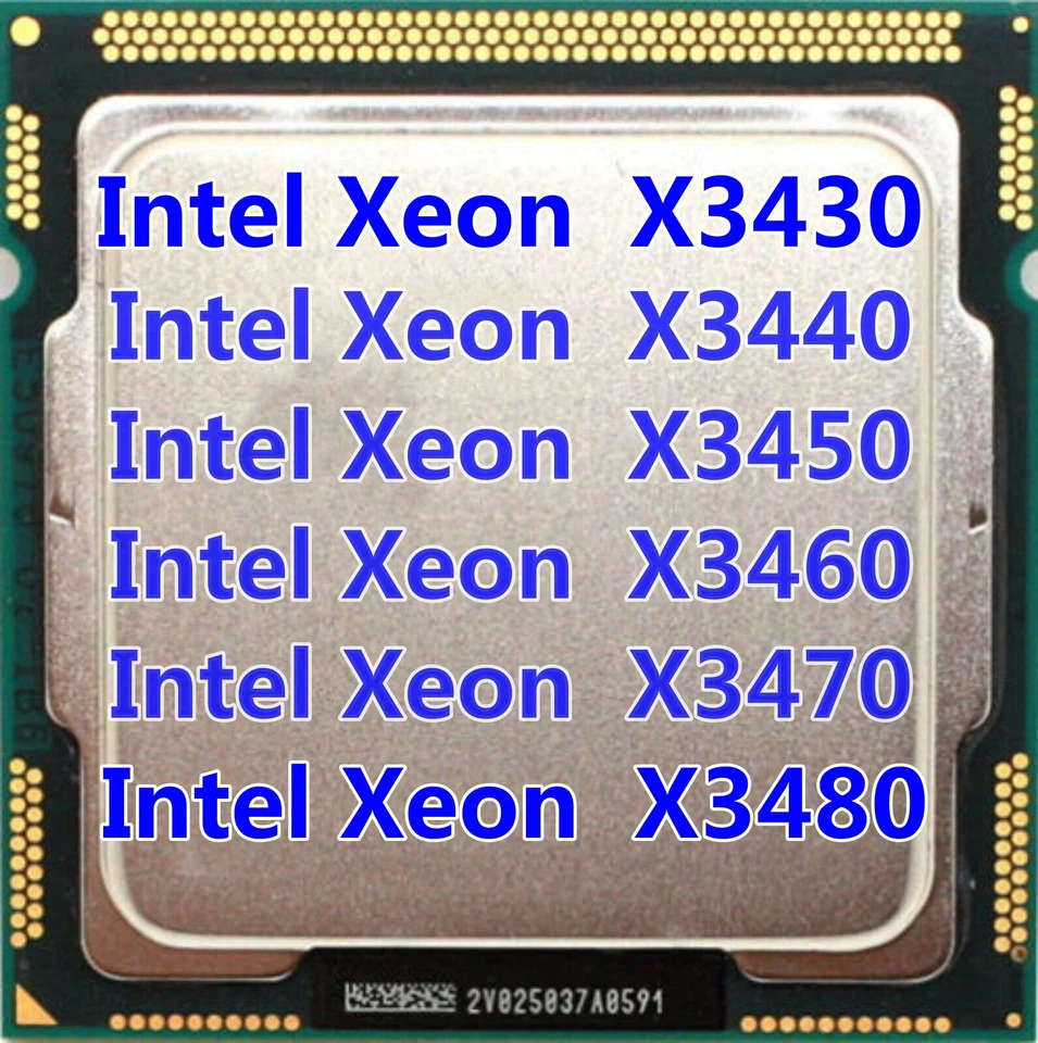 Intel Xeon X3430 X3440 X3450 X3460 X3470 X3480 LGA1156 CPU Processor TLC LOT - Image 1 of 1