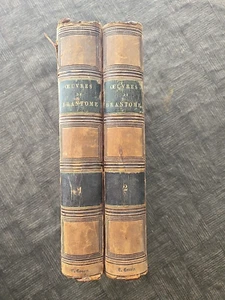 OEuvres de BRANTOME (Works by BOURDEILLE) French Books Vol 1 & 2 Antique - 1848 - Picture 1 of 22