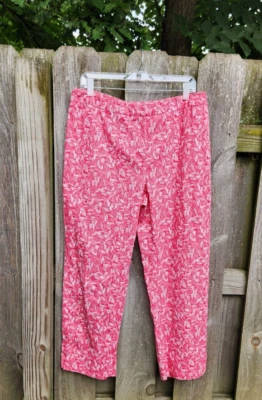 Pantalones Cortos Evan Picone Rosa Floral Talla 16 Elastizados Informales Foto 1 de 4