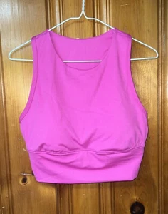 New All In Motion Crop Top Sports Bra Pink Large - Picture 1 of 2