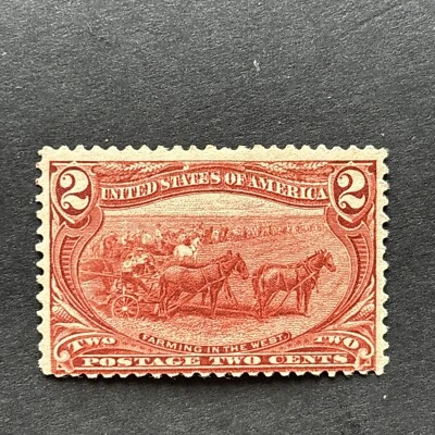 53873 US Stamp Scott# 286 2c Mint OG HR Fresh Color - Image 1 of 2