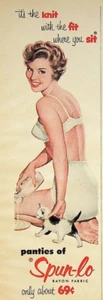 1955 Spun-lo Women's Panties It's the Knit with the Fit where you Sit Print Ads - Picture 1 of 2