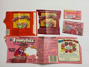 1974 Loud Mouth Punch FUNNY FACE drink mix canister label + misc pillsbury