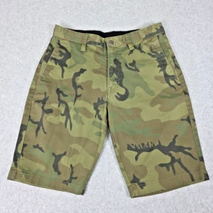 Volcom Shorts Men’s Size 28 x 10" Green Camouflage Flat Front, Pockets, Stretch - Picture 1 of 11