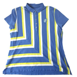 Polo uomo Tommy Hilfiger blu bianca gialla maglietta a righe - Foto 1 di 9