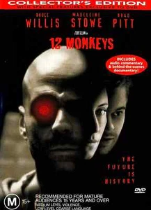 12 Monkeys (DVD, 1995) Scifi Bruce Willis, Brad Pitt, Region 4, Free Post - Picture 1 of 5