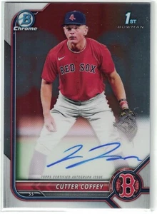 2022 Bowman Chrome Draft 1st AUTO CDA-CC CUTTER COFFEY RC Rookie Red Sox Jays - Picture 1 of 2