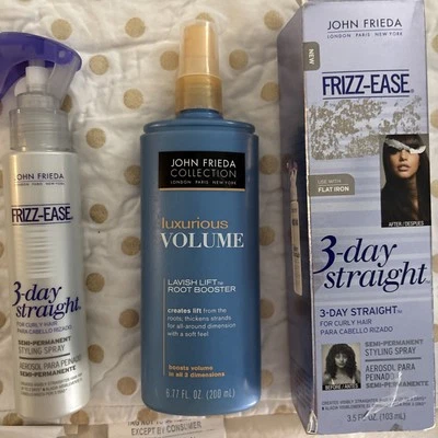 Frizz Ease John Frieda 3 días spray recto para cabello rizado + spray de volumen de lujo Foto 1 de 4