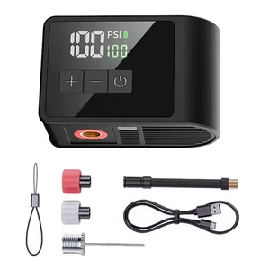 Electric Bike Pump 120PSI USB Rechargeable Portable Fits Presta & Schrader - Picture 1 of 7