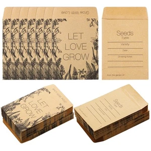 100Pcs Brown Kraft Coin Envelopes Seed Pockets Mini Envelopes for Wedding Favors - Picture 1 of 6