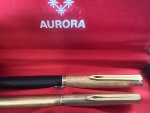 🔴 AURORA 98 penna stilografica pennino ORO e penna sfera dorate vintage - Imagen 1 de 13