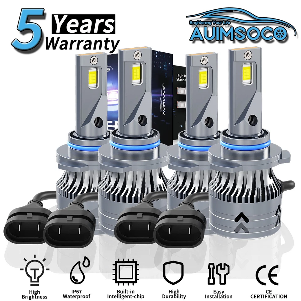 Kit de faros LED bombillas haz alto/bajo 144000LM para GMC K1500 K2500 K3500 1990-2000 Foto 1 de 4