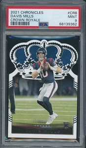 Davis Mills 2021 Panini Chronicles Crown Royale #CR8 Crown Royale Rookie PSA 9 - Bild 1 von 2