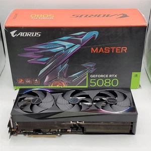 GIGABYTE AORUS GeForce RTX 5080 Master 16GB 256-bit GDDR7 Graphics Card - Picture 1 of 11