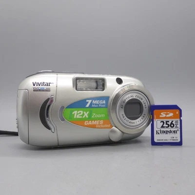 Vivitar Digital Camera Vivicam 3950 7.0MP Silver Tested - Image 1 of 4