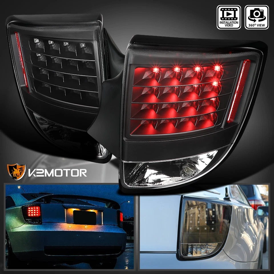 Black Fits 2000-2005 Toyota Celica LED Tail Lights Brake Lamps Left+Right 00 01 - Image 1 of 4