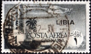 Libia - 1941 - Lira 1 - Posta Aerea - Sassone n.52 - usato - Picture 1 of 1
