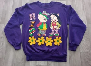 Sweatshirt Schweinchen und Petunie Gr. L/XL - Bild 1 von 4