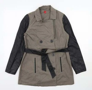 Miss Captain Womens Brown Trench Coat Size 12 - Picture 1 of 12