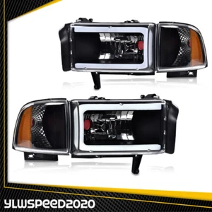 LED Tube C Light Bar Headlights Lamps Fit For 94-02 Dodge Ram 1500 2500 3500  - Foto 1 di 14