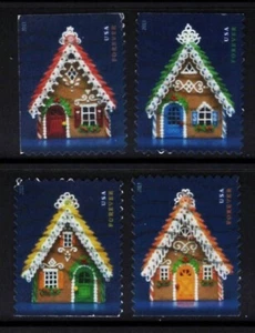 OFF paper #4817-20 Gingerbread Houses (used set of 4) Forever 2013 _f151 - Picture 1 of 1